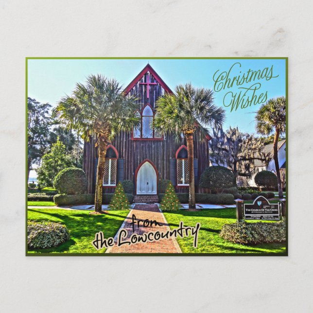 Merry Christmas from The Lowcountry Bluffton SC Holiday Postcard (Front)