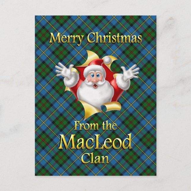 Merry Christmas From the MacLeod Clan Holiday Postcard (Front)