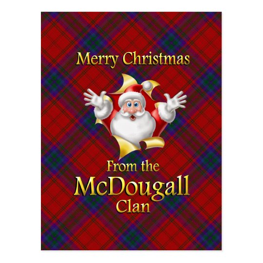 Merry Christmas From the McDougall Clan Postcard