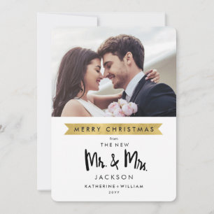 Merry Christmas From The New Mr. and Mrs. Card