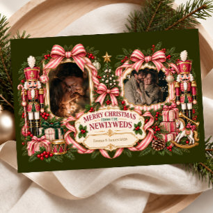 Merry Christmas From the Newlyweds Photo Holiday Card