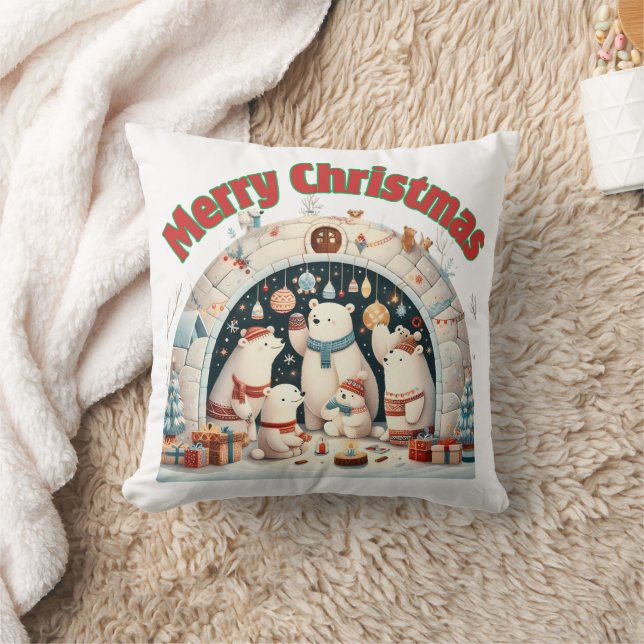 Merry Christmas from the North Pole Cushion (Blanket)