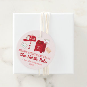 Merry Christmas from the North Pole Personalised Favour Tags