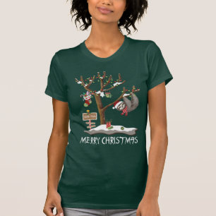 MERRY CHRISTMAS FROM THE SLOTH POLE Women's T-Shirt