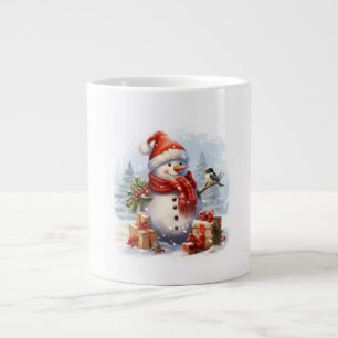 Merry Christmas from the Snowman Large Coffee Mug