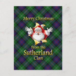Merry Christmas From the Sutherland Clan Holiday Postcard