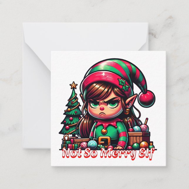 Merry Christmas from this Little Grumpy Elf  Card (Front)
