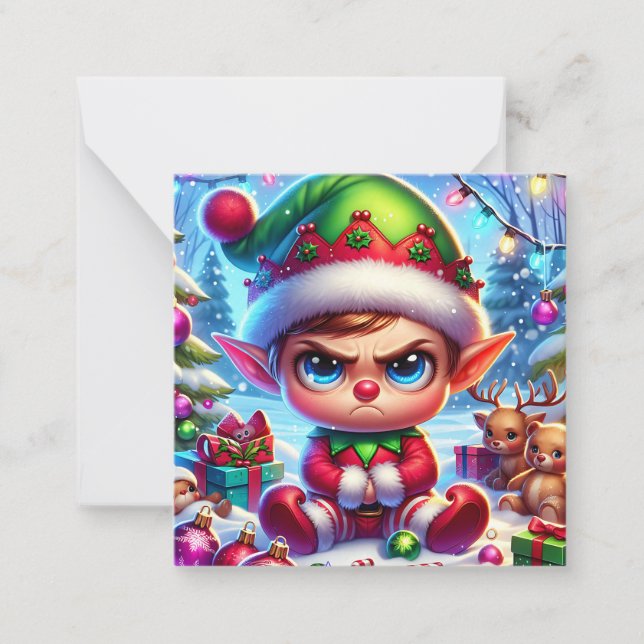 Merry Christmas from this Little Grumpy Elf  Card (Front)