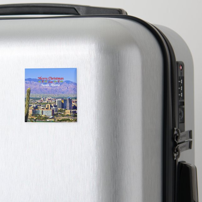 Merry Christmas from Tucson, Arizona, Magnet (In Situ (Luggage))