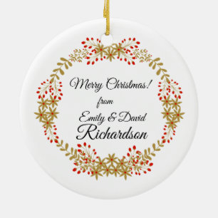 Merry Christmas from us! Ceramic Tree Decoration