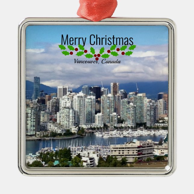 Merry Christmas from Vancouver Metal Tree Decoration (Front)