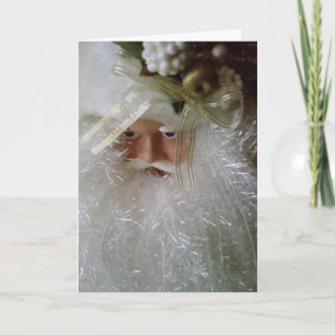 MERRY CHRISTMAS FROM VINTAGE SANTA HOLIDAY CARD