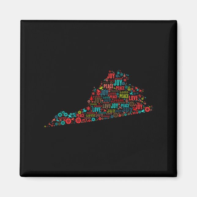 Merry Christmas From Virginia  Magnet (Front)