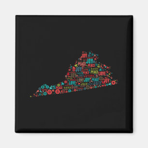 Merry Christmas From Virginia T Shirt  Magnet