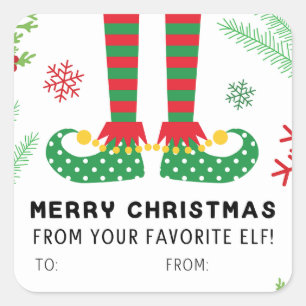 Merry Christmas From Your Favourite Elf Favour Tag
