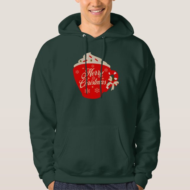 Merry Christmas Frosting Snowflakes Sprinkles  Hoodie (Front)