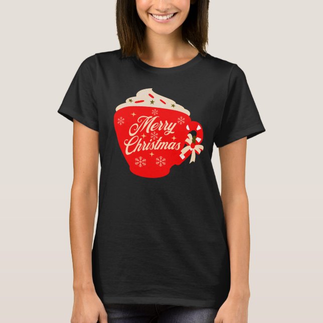 Merry Christmas Frosting Snowflakes Sprinkles  T-Shirt (Front)