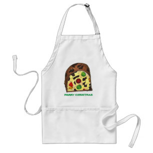 Merry Christmas Fruit Cake Fruitcake Xmas Slice Standard Apron