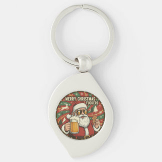  Merry Christmas Fuckers Santa  Funny Xmas Key Ring