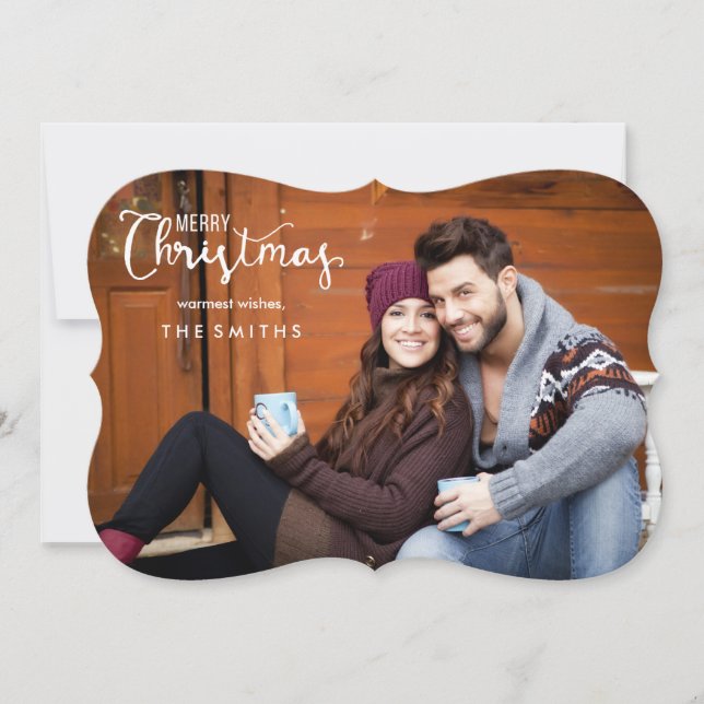 Merry Christmas Full Photo Flat Christmas Cards (Front)