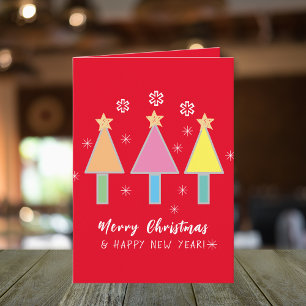 Merry Christmas Fun Art Family Name Cool Christmas Card
