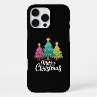 Merry Christmas Fun Colourful Christmas Tree Desig iPhone 16 Pro Max Case
