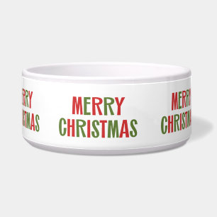 Merry Christmas Fun Retro Lettering Red and Green