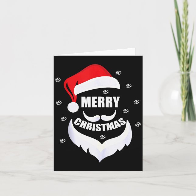 Merry Christmas -fun Santa Claus Father Xmas Boy G Card (Front)