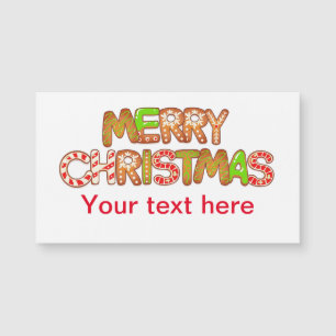 Merry Christmas Fun Text Words Custom Text Card