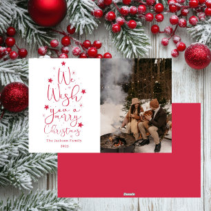 Merry Christmas fun time family photo Holiday Card