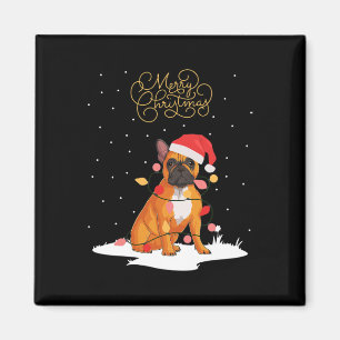 Merry Christmas Fun Xmas Christmas French Bulldog Magnet