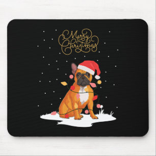 Merry Christmas Fun Xmas Christmas French Bulldog  Mouse Mat