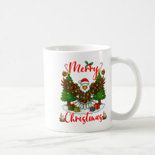 Merry Christmas Funny Bald Eagle Lover Xmas Lights Coffee Mug