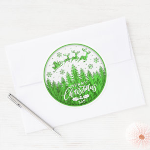 MERRY CHRISTMAS funny christmas          Classic Round Sticker