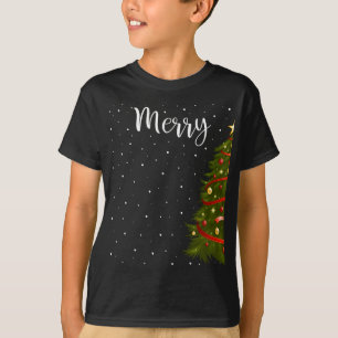 Merry Christmas Funny Christmas Tree Couples Match T-Shirt