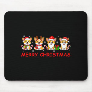 Merry Christmas Funny Corgi Xmas Cute Dogs Lovers Mouse Mat