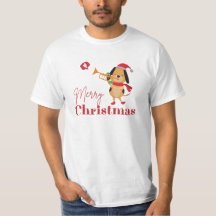 Merry Christmas funny dog  T-Shirt