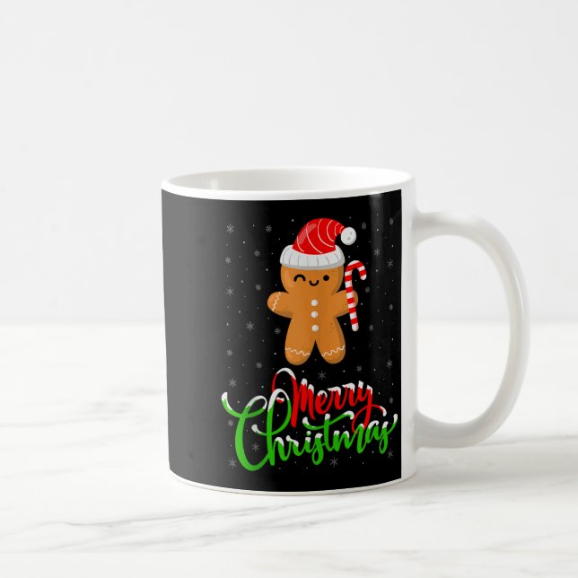 Merry Christmas Funny Gingerbread Cookie Baking Ch Coffee Mug (Right)