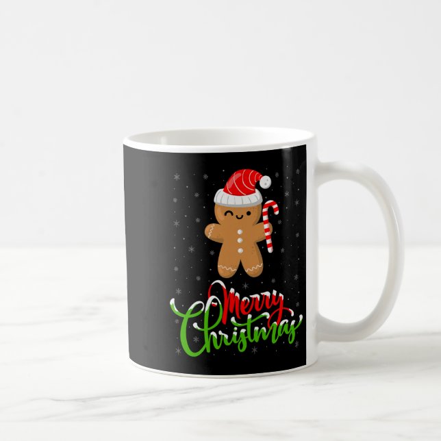 Merry Christmas Funny Gingerbread Cookie Baking Ch Coffee Mug (Right)