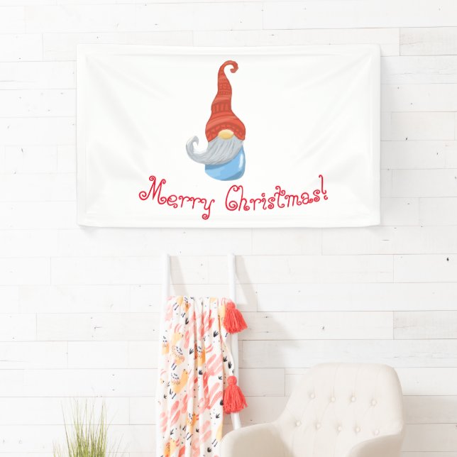 Merry Christmas Funny Gnome Banner – Festive  (Insitu)