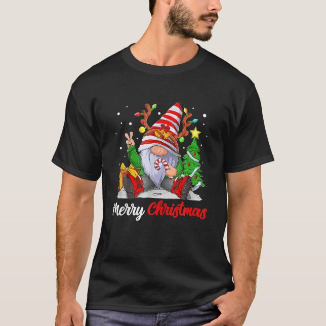 Merry Christmas Funny Gnome Christmas Pamajas T-Shirt (Front)