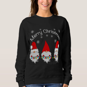 Merry Christmas Funny Gnomes Cute Santa Claus Grap Sweatshirt