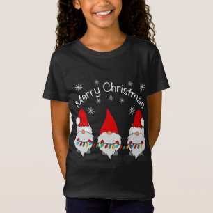 Merry Christmas Funny Gnomes Cute Santa Claus Grap T-Shirt