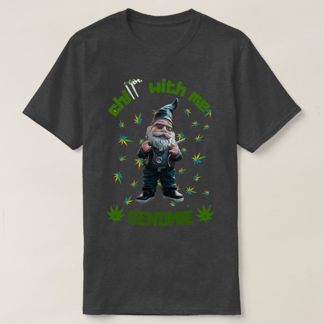 Merry Christmas Funny Gnomes stoner Gnome  T-Shirt (Design Front)