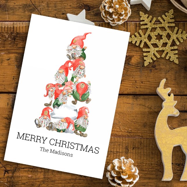 Merry Christmas Funny Gnomes Tree Holiday Tissue Paper (Creator Uploaded)
