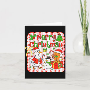Merry Christmas Funny Merry Goosemas Christmas Sil Card