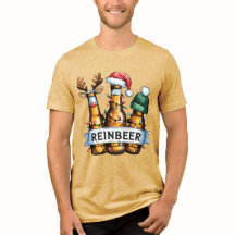 Merry Christmas Funny Reinbeer T-Shirt for Men