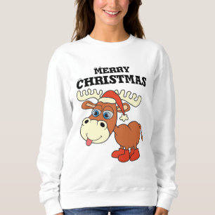 Merry Christmas Funny Reindeer Sweatshirt