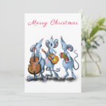 Merry Christmas - Funny Romantic Mouse Band - Fun<br><div class="desc">Merry Christmas - Funny Romantic Mouse Band - Cartoon Animal Drawing Mouses Love Music - Choose / Add Your Unique Text / Colour - Make Your Cpecial Gift - Resize and move or remove and add elements / text with customisation tool ! - Drawing and Design by MIGNED. You can...</div>