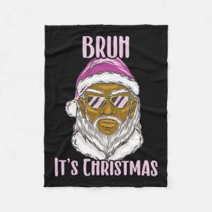 Merry Christmas Funny Santa Meme For Brothers  Fleece Blanket